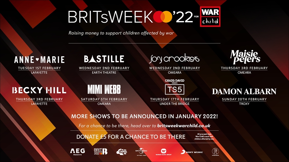 BRITS week war child 