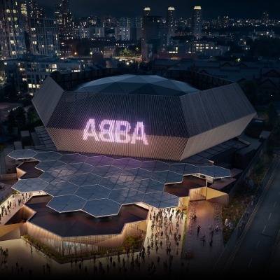 Event space for ABBA Voyage at night