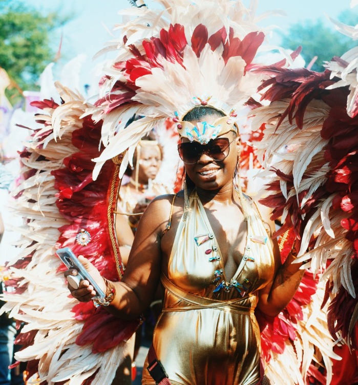 Women in parade at Notting Hill Carnival