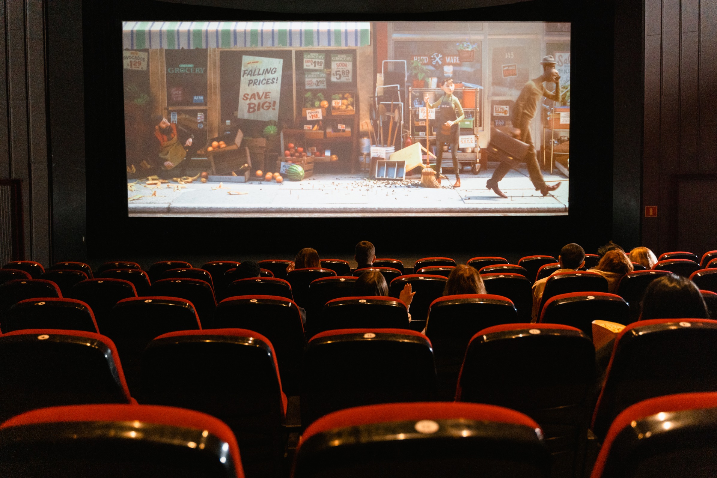 Cinema with Disney's soul playing on screen