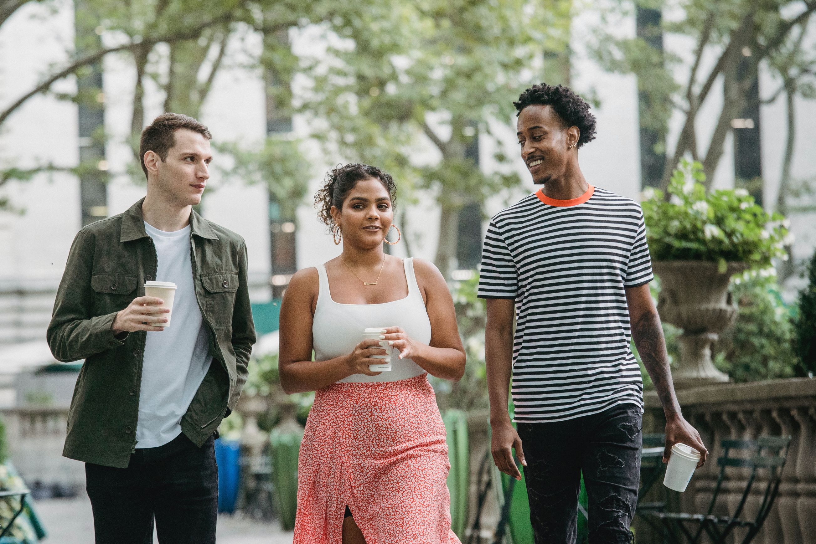 People networking with coffee