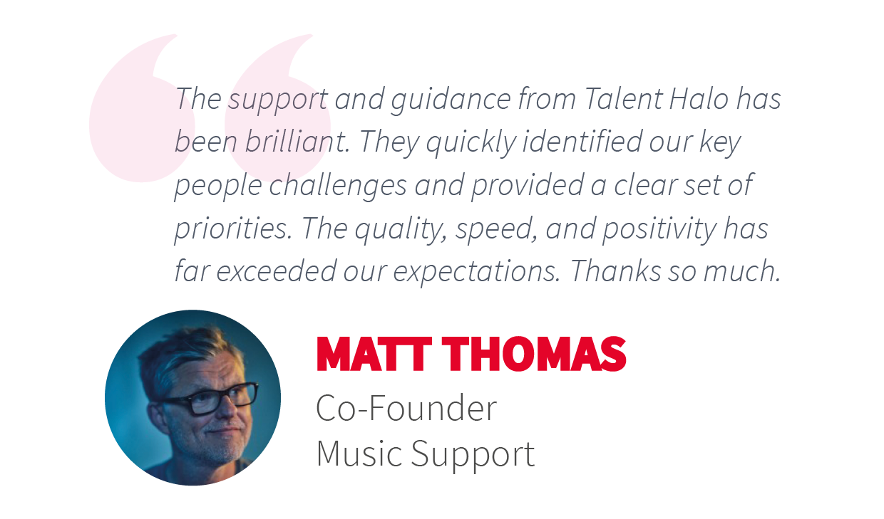 Music Support Testimonial - Talent Halo