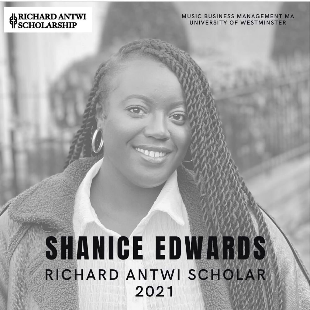 Shanice Edwards named as the recipient of the Richard Antwi Scholarship