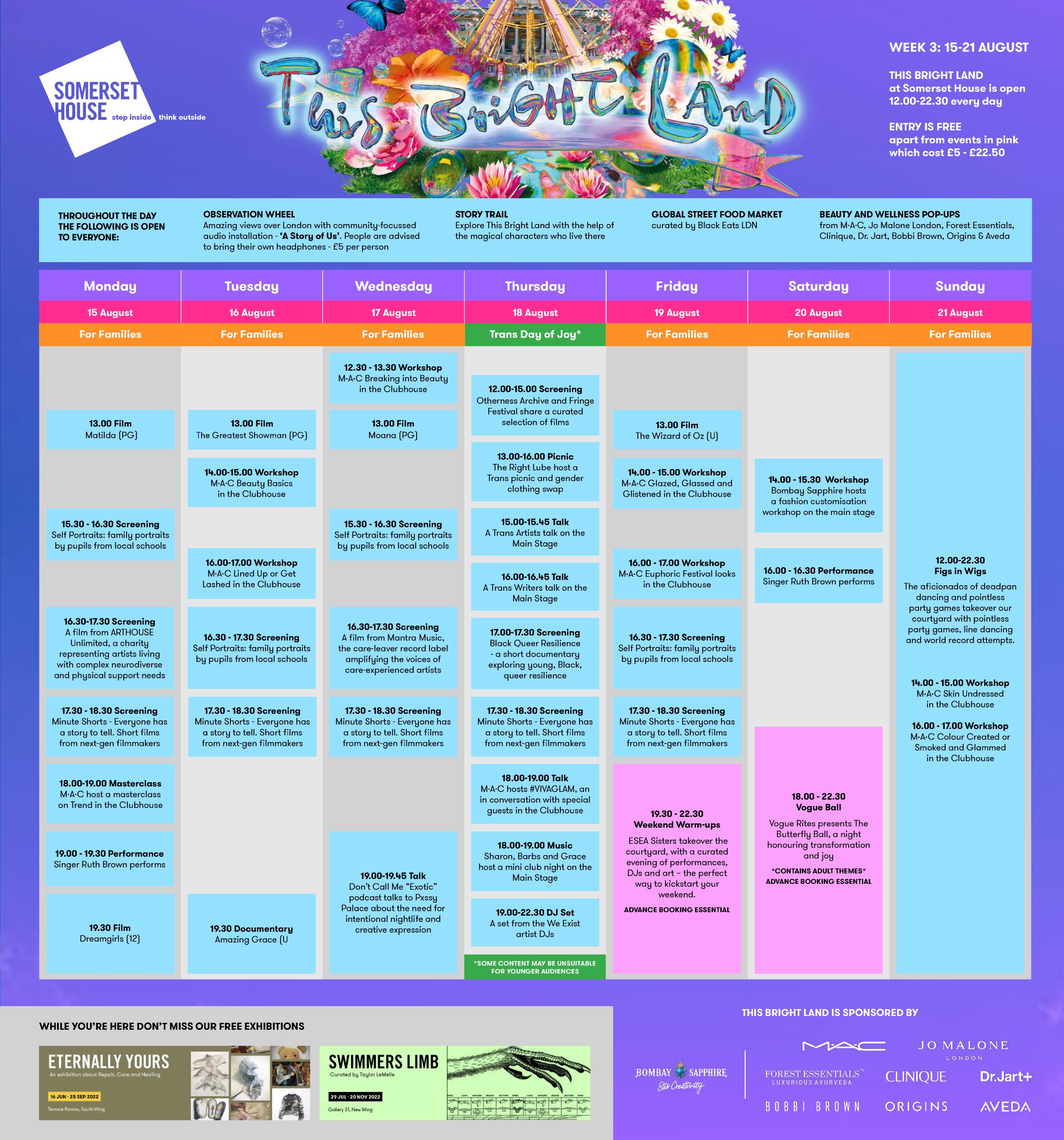 Somerset House Event Schedule