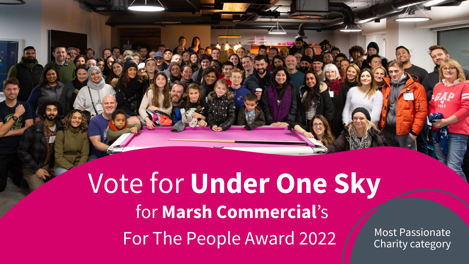 Vote for Under One Sky as Most Passionate Charity 2022!