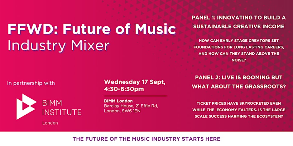 FFWD Future of Music Industry Mixer - BIMM Institute - Handle Recruitment